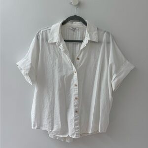 Madewell White Button-Up Shirt